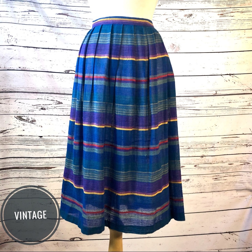 Vintage 1970’s F.A.Chatta Boho Multicolored Skirt
